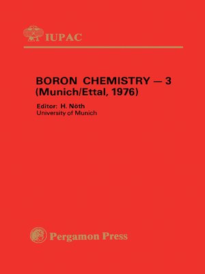 cover image of Boron Chemistry — 3